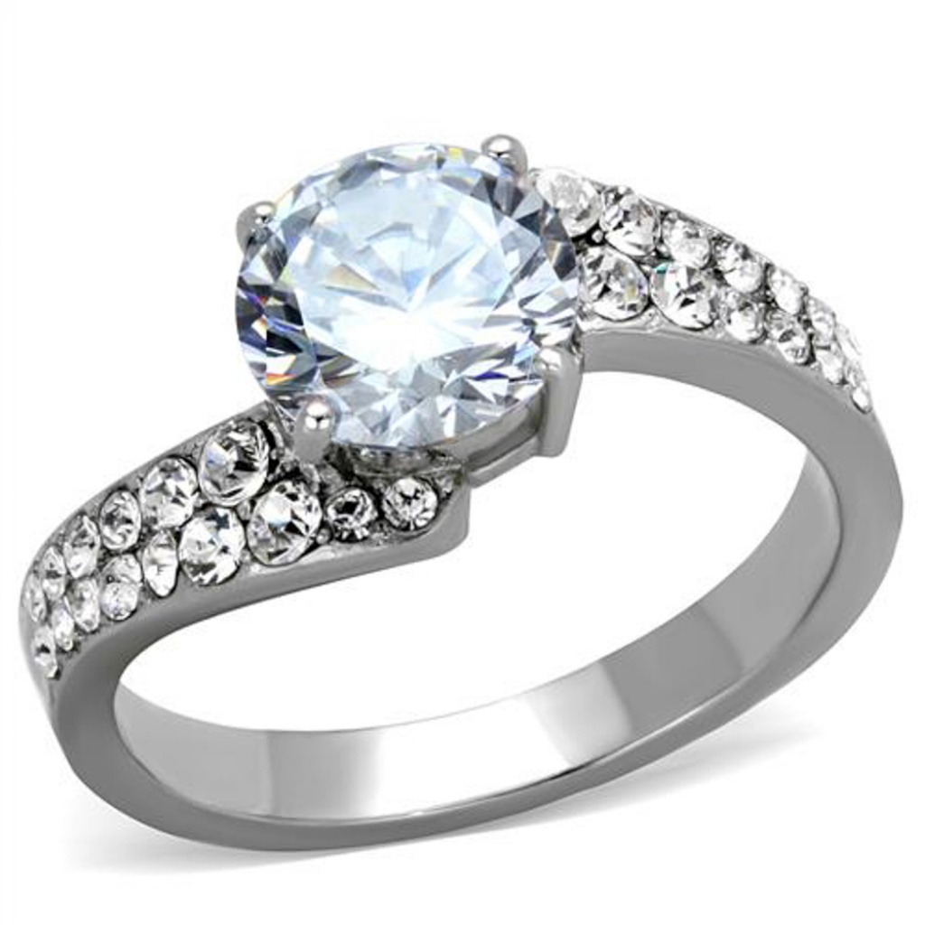 294 Ct Zirconia Stainless Steel Engagement Ring